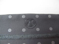 Lululemon hair band gray dots nylon spandex