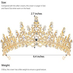 Birthday Queen Sash and Crown for Women – Gold Rhinestone Tiara and Sash Set …
