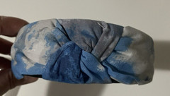 Chic Tweak Face Covering And Headband Set Blue !00% Cotton New