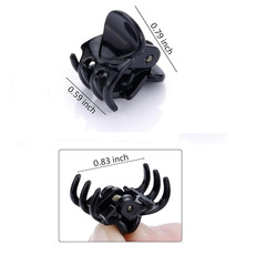 48Pcs Mini Hair Claw Clips, Black Tiny Hair Clips Hairstyle | Strong Grip Hair C