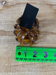 France Luxe Large Cutout Nest Claw Hair Clip Jaw Caramel Brown