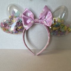 Disney Boxlunch Exclusive Sweetheart Confetti 3D Heart Minnie Ears Headband