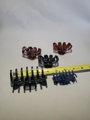 Vintage 2 Tortoise Shell 3 Black Hair Accessories 5 Piece Set