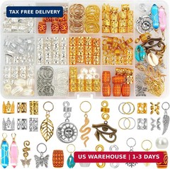 200 Pcs Hair Beads Jewelry, Dreadlock Jewelry for Hair Braids, Hair Accessories