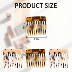 Hair Side Comb – Small French Twist Hair Combs Tortoise Shell, Leopard