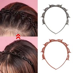 Double Bangs Hair Clip Headband Twist Plait Hairpin Women Styling Hair Accessory