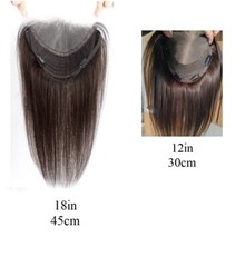 5″x6.7″ Lace Frontal 100% Human Hair Topper with Adjustable Elastic Band 12″~18″