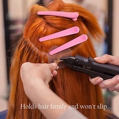 24 PCS 3.1 Inch Matte Alligator Hair Clips Barrettes No Crease Duck Pink