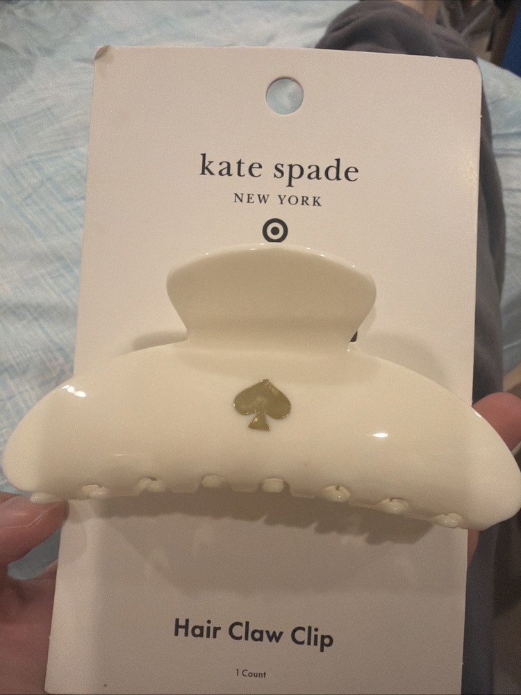 Kate Spade New York x Target Cream Claw Hair Clip Gold Spade Design – NEW