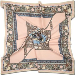 XL 40×40 Satin Square – Oversized Silk 40 x 40 40-77 Apricot Geometric Square
