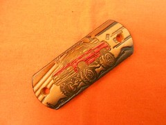 2 Leather Hair Barrettes w Sticks, Ponytail, 4X4 Truck Off Road Hand Crafted #51