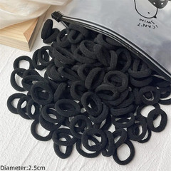 50Pcs Black Elastic Hair Band Leagues Ties Colets Scrunchies Springs Gum Accesso