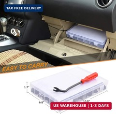 GOOACC 190 Pcs Car Retainer Clips & Fastener Remover – 18 Most Popular Sizes & A