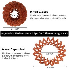 7 Pcs Bird Nest Magic Hair Clip Expandable Ponytail Holder Hair Accessories