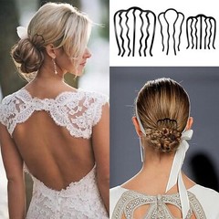 6× Hair Side Comb Set Vintage Hair Fork Clip U Shape French Twist Hair Pin Hair