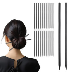 22-Pack Black Wooden Hair Sticks for Buns and Hairstyles – Decorative Accessorie
