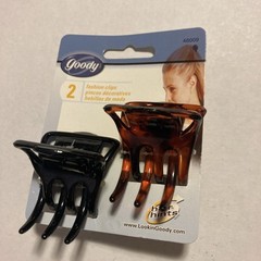 Goody 1.5” Claw Jaw Fashion Clips – 2 Sets Black Brown New 2000 G72 Y1