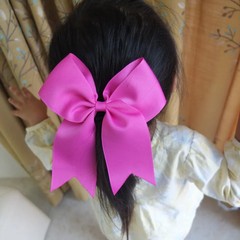 Cheer Bow Hair Bands 6 Inch Large Ponytail Ribbon Girls Headwear 2PCS Set