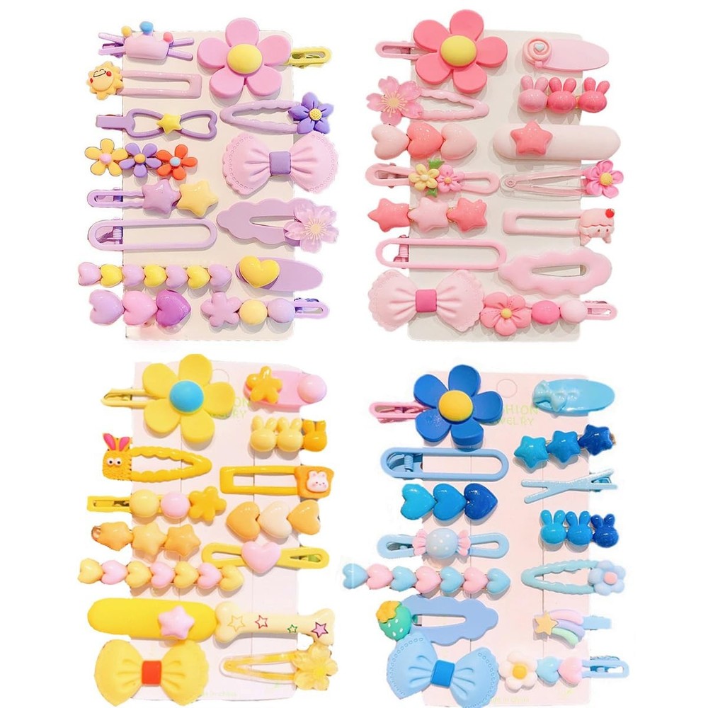 Girl Hair Clips Accessories for Kids Candy Color Multiple Patterns
