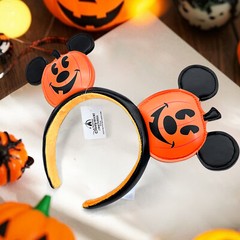 Disney` Parks Pumpkin Headband Jack O’ Lantern Minnie Ears Mickey Mouse NWT Cute