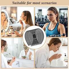 10 Pcs Plastic Headband, Black Non-Slip Headbands for Women Plastic Plain Thin H