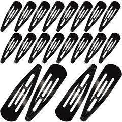 WILLBOND 30 Pieces 3.1 Inch Large Metal Snap Hair 1 Count (Pack of 30), Black