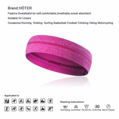Men Women Moisture Wicking Wide Non-Slip Sport Headband Gym Workout Sweatband US