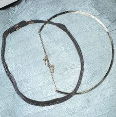 Pink Pewter S129 Women’s Black/Silver Faux Leather Rhinestone Headband