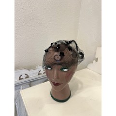 Vintage Women’s Black Veiled Fascinator Cocktail Hat