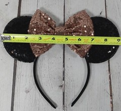 (CHOOSE ONE) Disney Minnie Mouse Ears/Headband Sparkly Colorful Shiny Sequin Bow