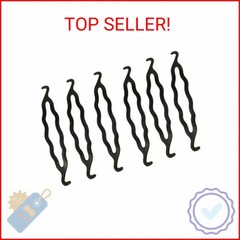 ericotry 6 Count Bun Maker, Hair Holders – Plastic, Black, 21.5 x 3.8cm/ 8.5inch
