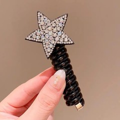 Rhinestone Star Hair Tie Ponytail High Elastic Durable Scrunchies Hair