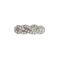 Athra Women Bridal Silvertone Hair Barrettes Clear Rhinestone Crystal Hair Clips