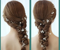 Wedding Hair Bride Vine Pearl Flower Bridal Hair Piece Leaf Hair Accessories …