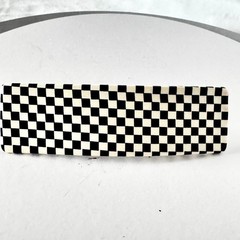 Checkerboard Design Acrylic 4″ Hairpin Barrette Clip Y2K France