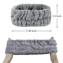 3 Pack Microfiber Towel Headbands for Washing Face, Facial Headbands Makeup
