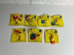 Vintage 1980’s Pac-Man Ghost Hair Barrette Pony Tail Lot Of 7 Rare Damage Read