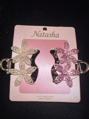 NATASHA HAIR CLIPS 🌸Faux Pearls & Rhinestones -Lead Compliant -Set of 2