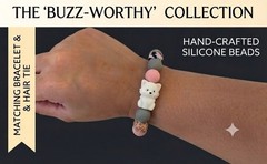 Cute Kitty Hair Tie Or Bracelet with Elastic Band