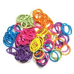Lot of 60pcs Hair Tie Ponytail Holders Multicolor Rubber Elastic Hair Bands 2.5″