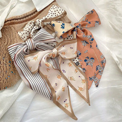 4pcs/set Women’s Headscarf Simple HeadWear Silk Hair Ties Graceful Fashion Scarf