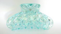 Transparent clear colored iridescent diamond cut design double grip acrylic