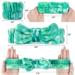 6pcs Headband and Wristband for Face Washing, Makeup Spa Skincare Headband, Skin