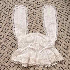 NEW Rococo Victorian Classic Lolita Bunny Ears Bonnet night Cap 🐰