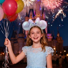 Disney-Park Iridescent Quilted Minnie Mouse Ear Headband with Iridescent Bow