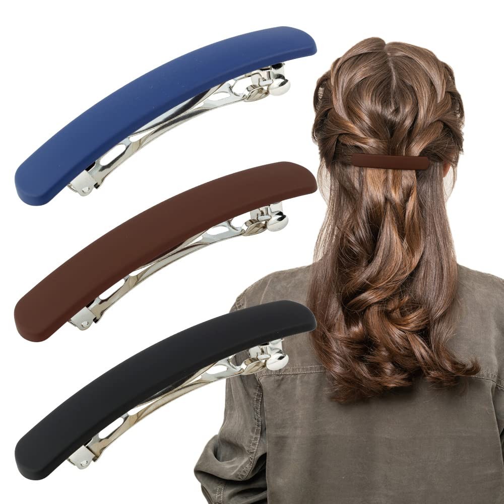 ATODEN Hair Claw Clips for Women – 3Pcs Matte 1 Count (Pack of 3), Style A