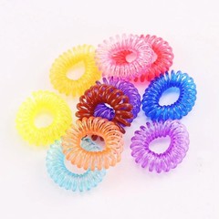 10pcs Hair Rings Hair Rope Elastic Phone Cord Spiral Hair Bands