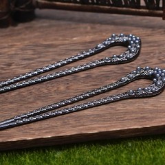 2PCS Vintage French U-Shaped Hair Pins – Retro Metal Hair Forks for Women,