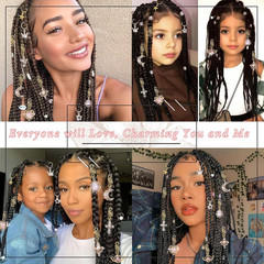 156Pcs Pink Crystal Loc Dreadlocks Jewelry Gold Hair Jewelry for Braids Multi Sh