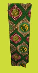 Headwrap Colorful green yellow gold red white brown